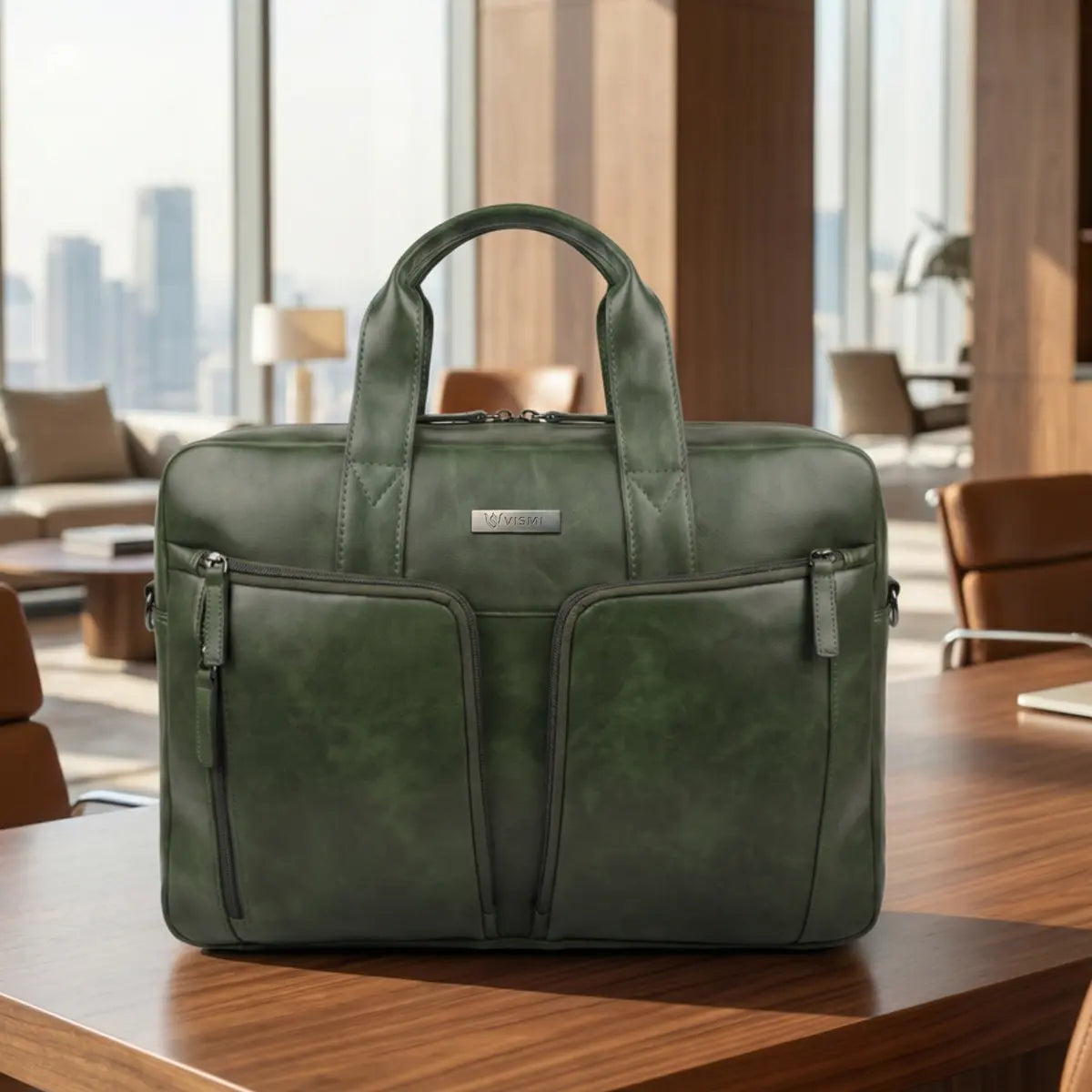 Timeless Orbit Laptop Bag - Olive Green