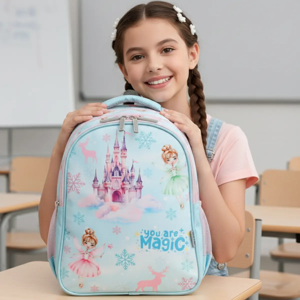 Everyday Essentials Elementary School Bag-Frozen Princess Blue