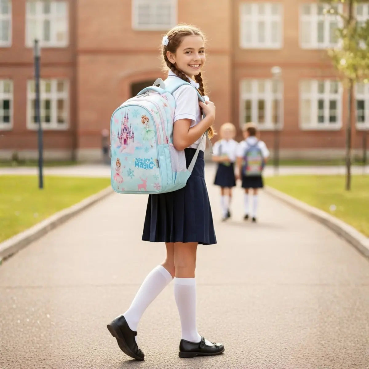 Everyday Essentials Elementary School Bag-Frozen Princess Blue