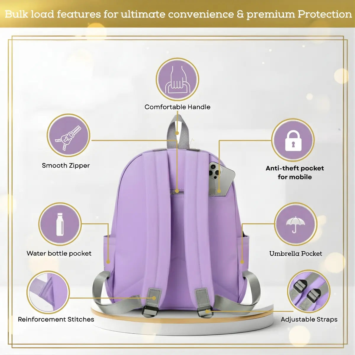 Everyday Essentials Women Backpack - Lavender