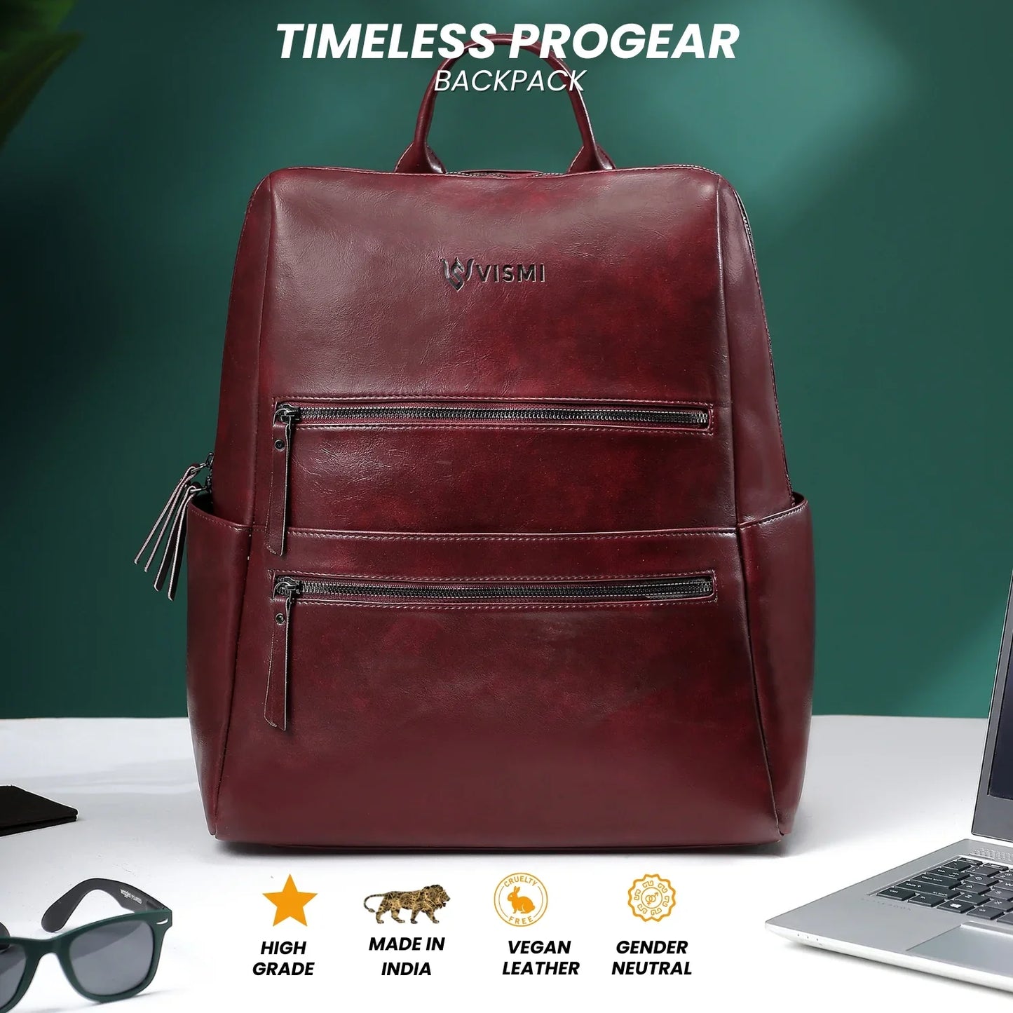 Timeless-ProGear-Wine-Laptop-Backpack–Stylish-Office-Travel-Bag