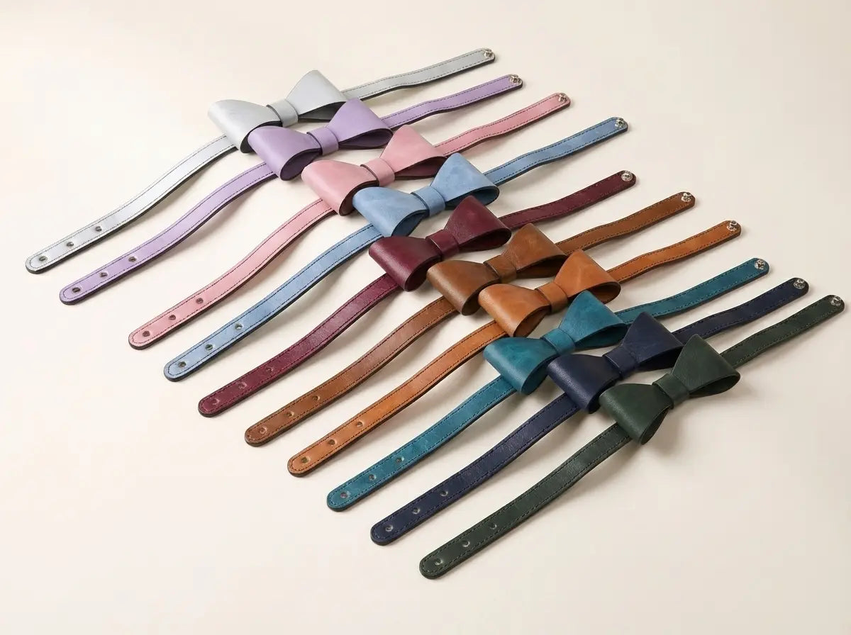 Vegan Leather Bow Tie - Gift for Him