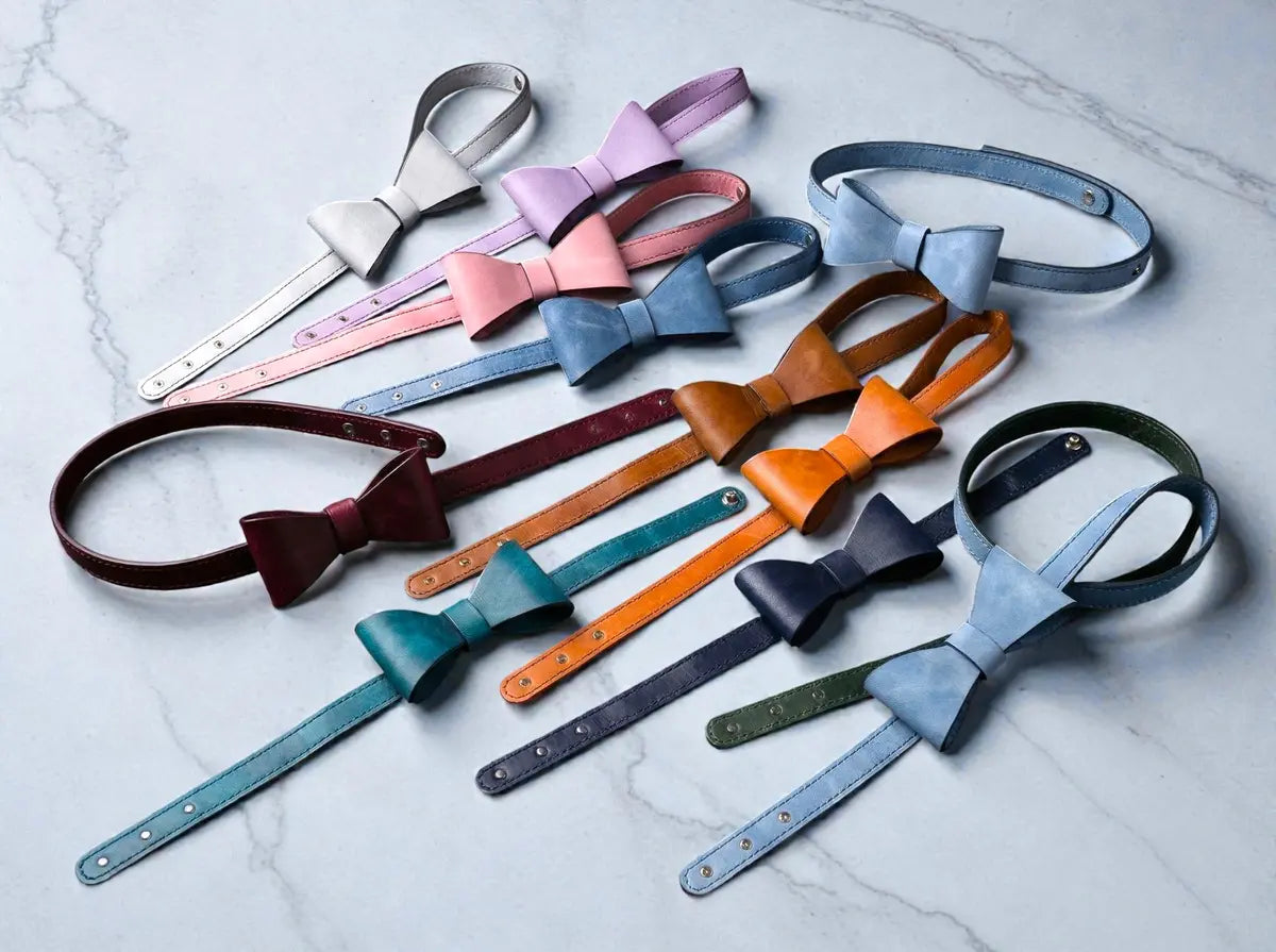 Vegan Leather Bow Tie - Gift for Him