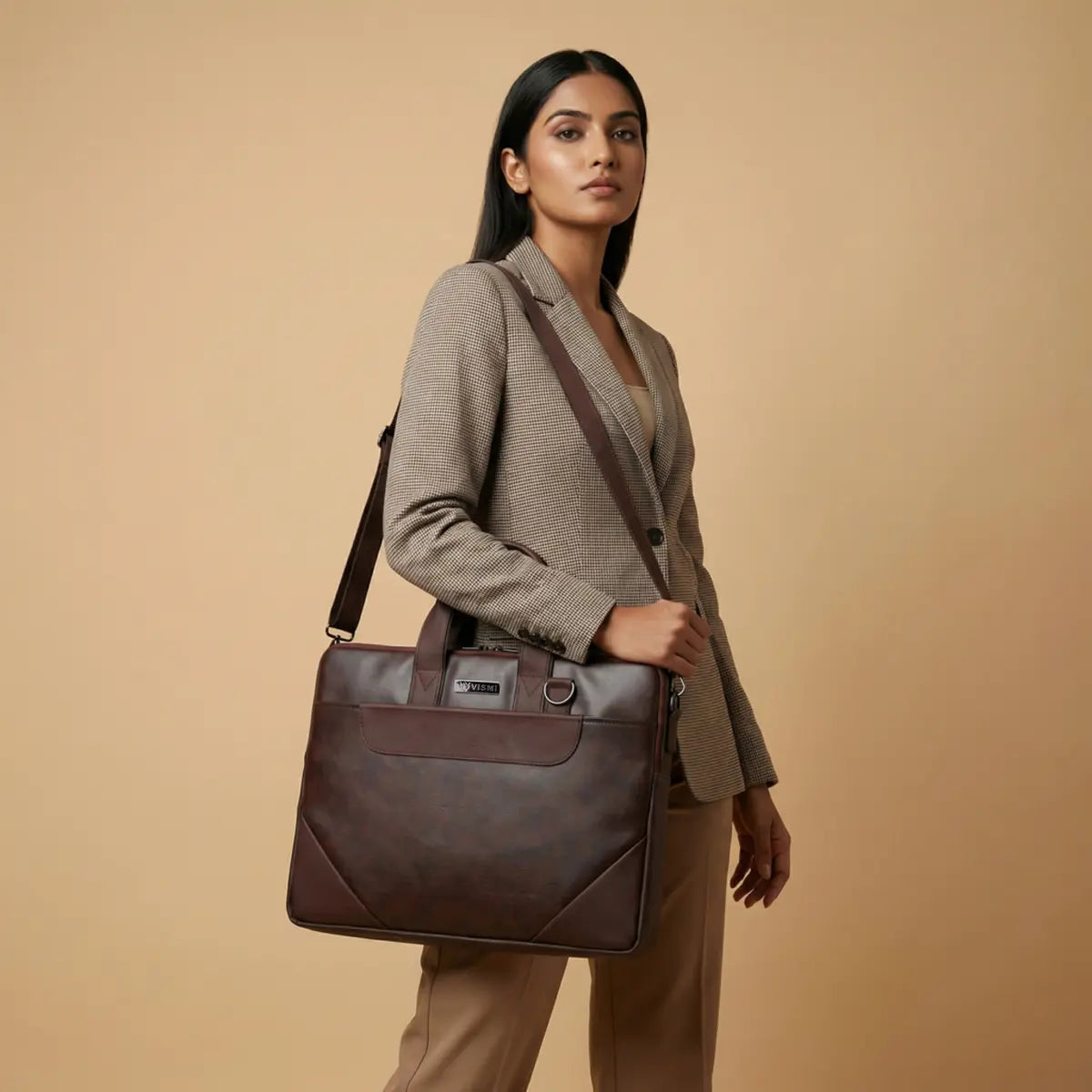 Summit Proline Laptop Messenger Bag - Coffee Brown