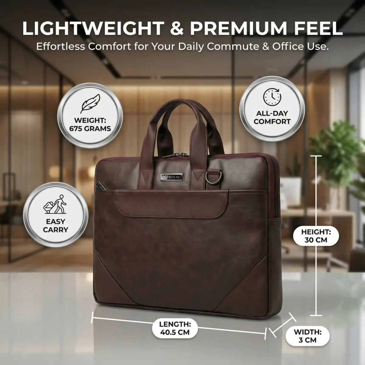 Summit Proline Laptop Messenger Bag - Coffee Brown