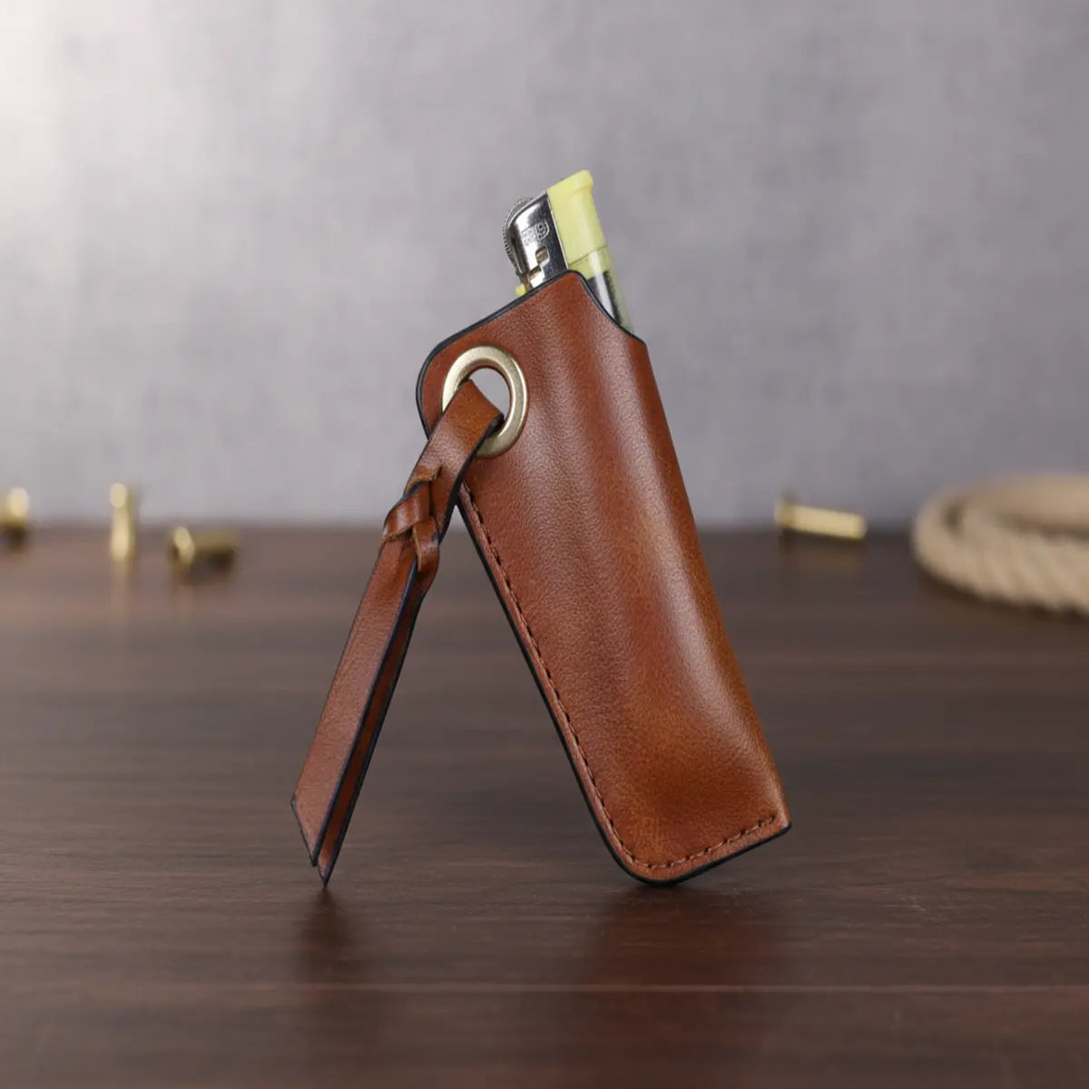 PU Vegan Leather Lighter Holder Case