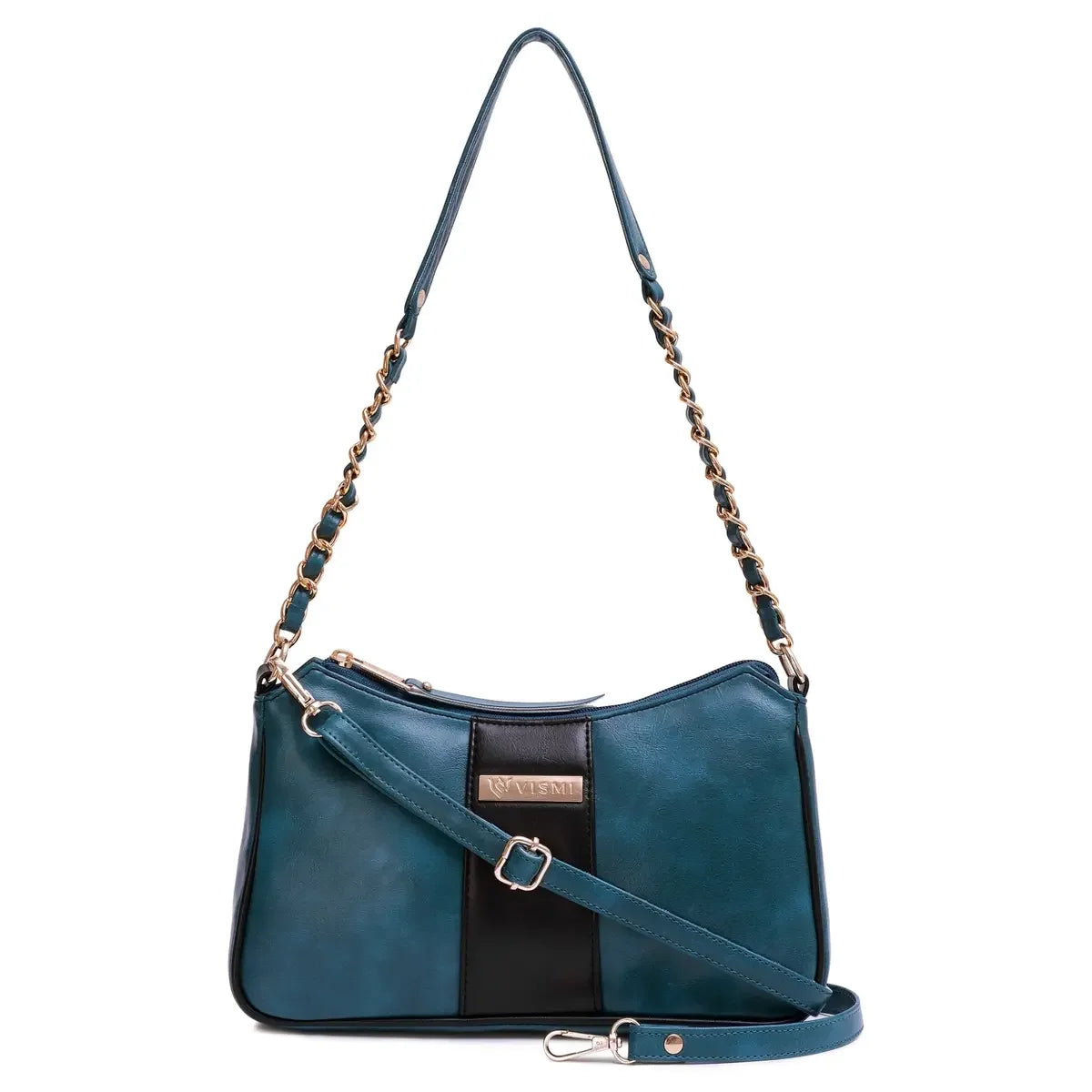 Timeless-Glam-Evening-Bag-Teal-Blue-Stylish-Front-View