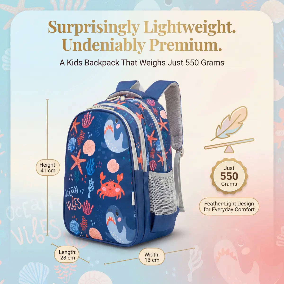 Everyday Essentials Elementary School Bag - Ocean Vibes
