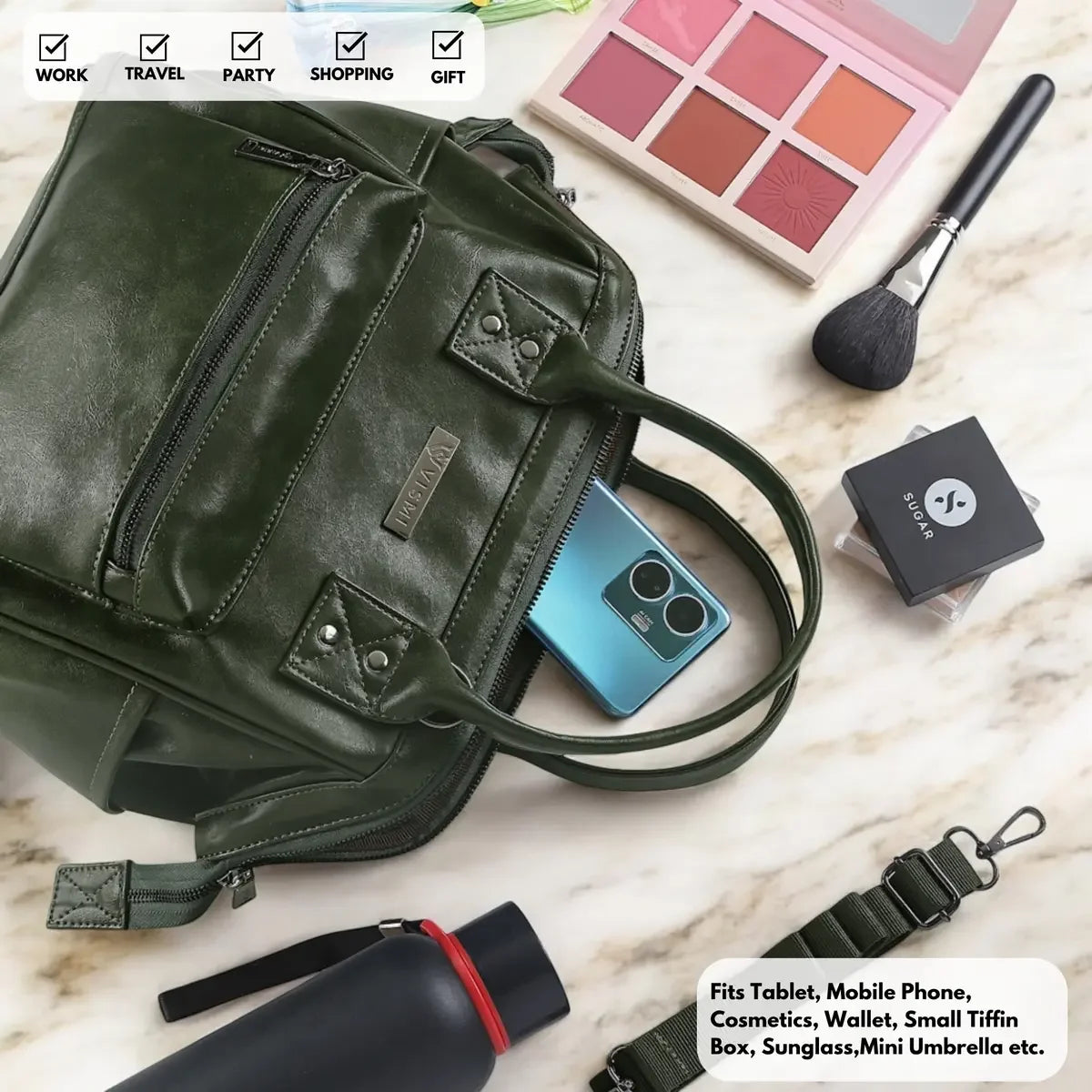 timeless-trinity-women-bag-olive-green