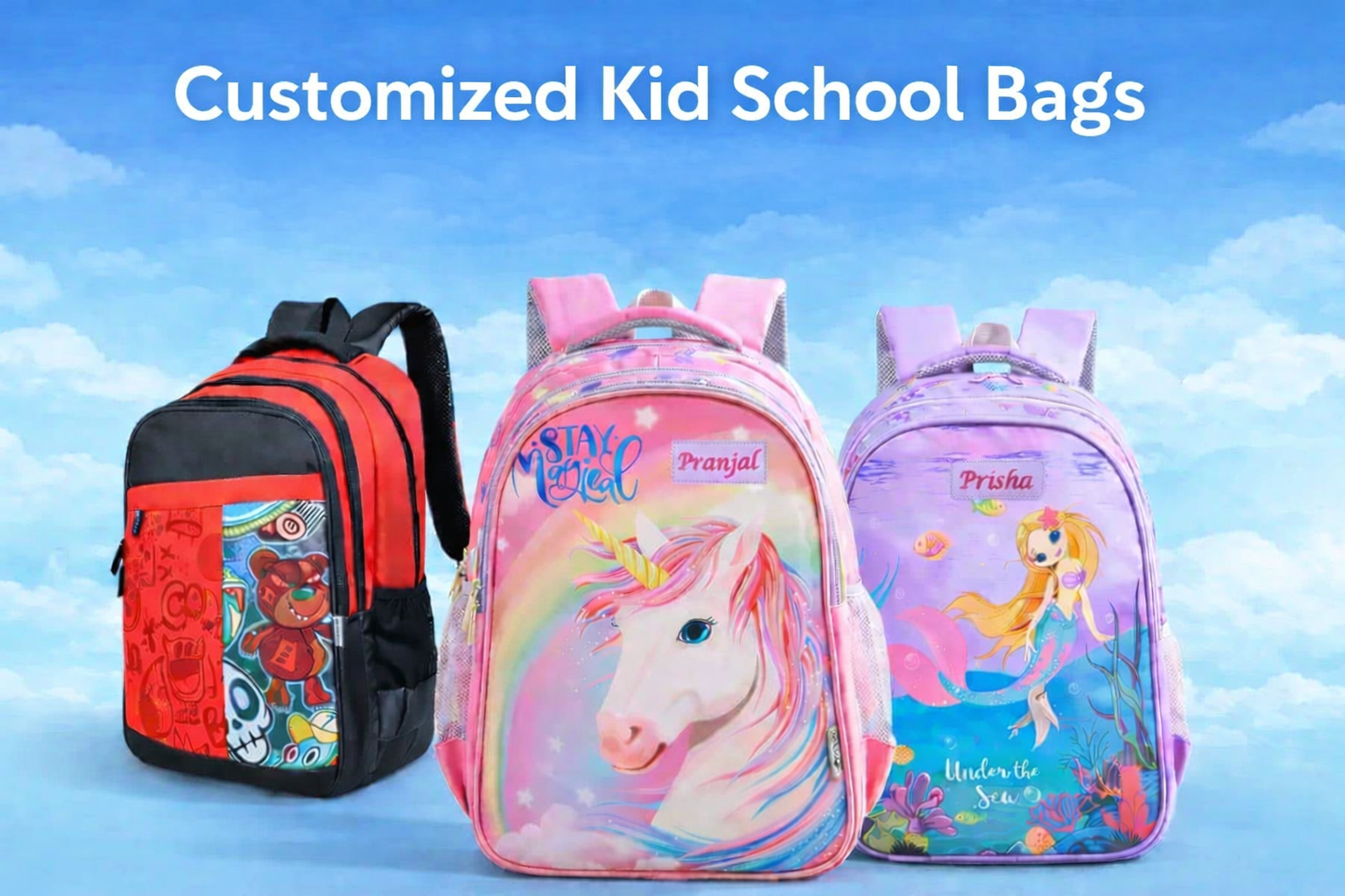Customized kid school bags