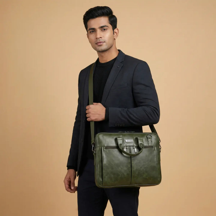 Timeless Neo Laptop Bag - Olive Green