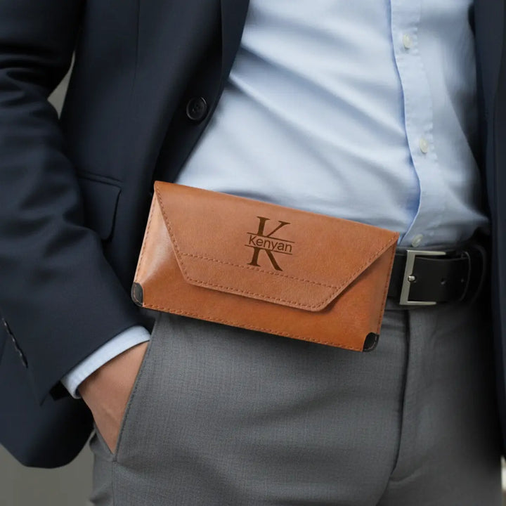 Personalized Belt Wallet for Men, Women