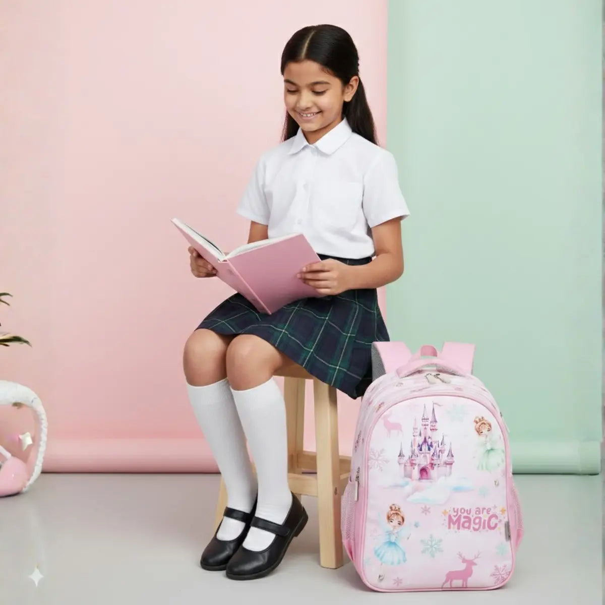 Everyday Essentials Elementary School Bag-Frozen Princess Pink