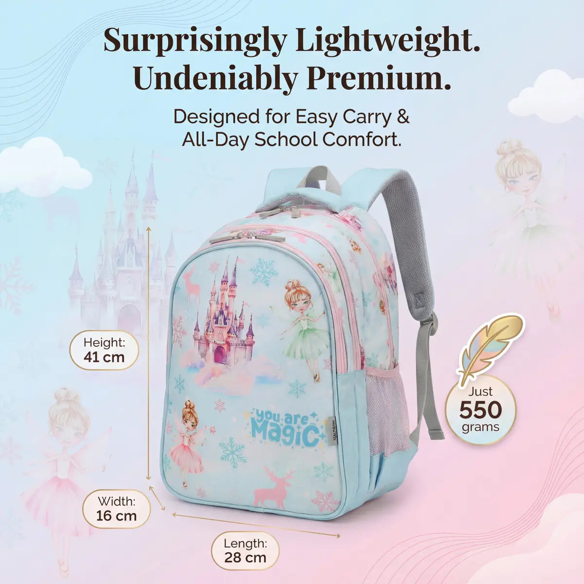 Everyday Essentials Elementary School Bag-Frozen Princess Blue