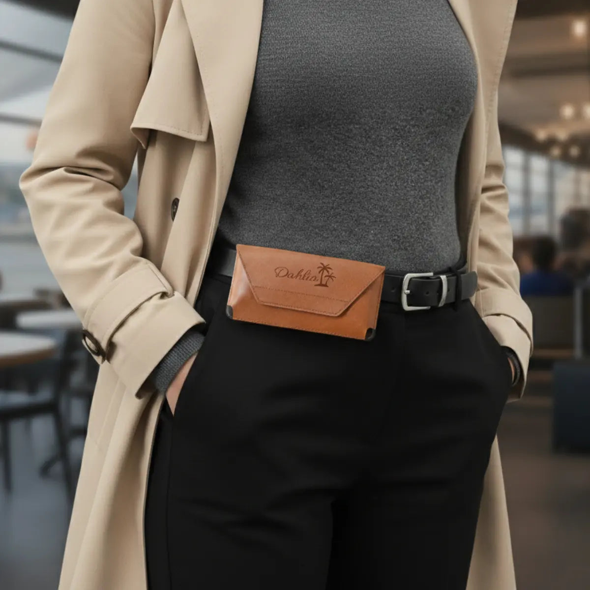 Personalized Belt Wallet for Men, Women