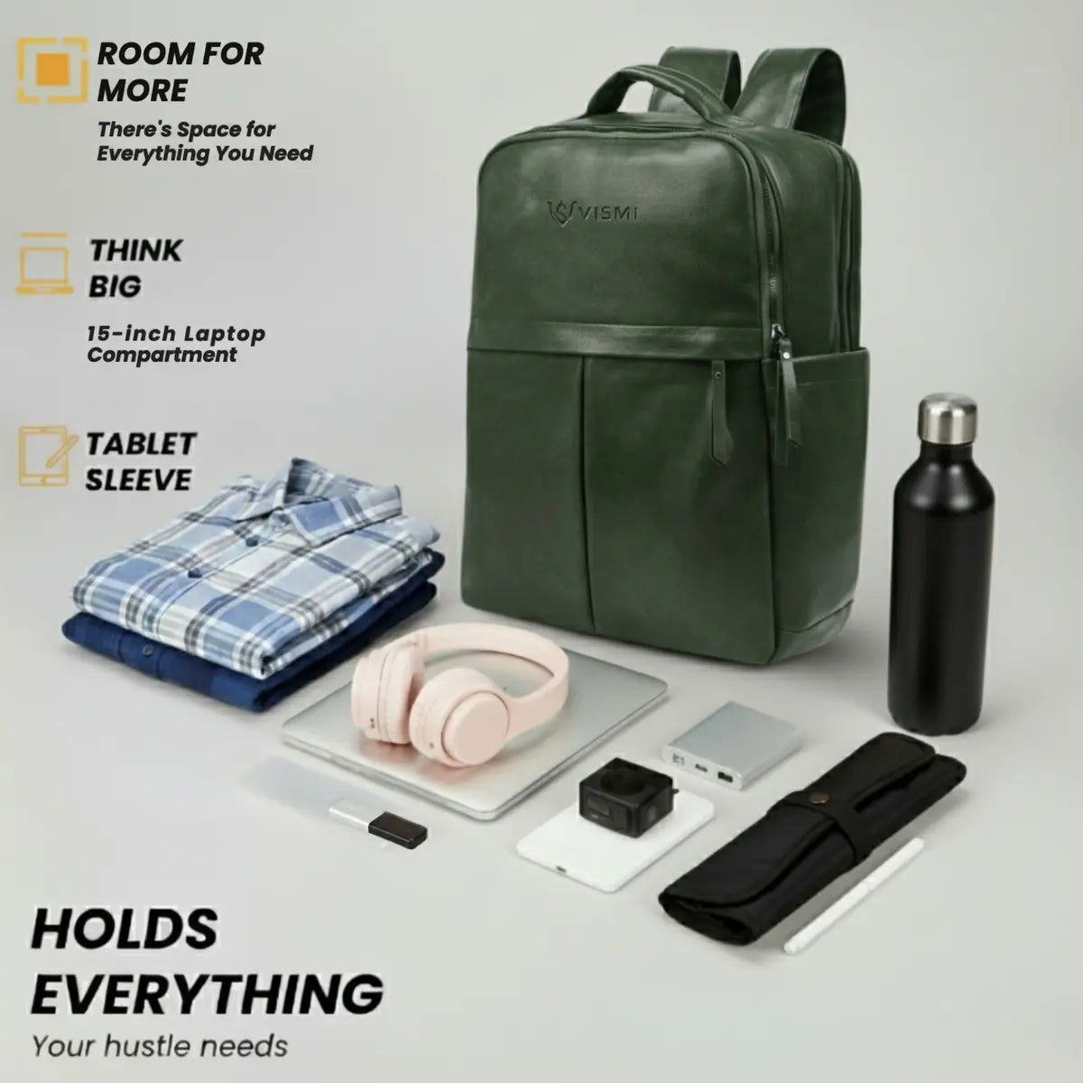 Timeless Voyager Laptop Backpack - Olive Green