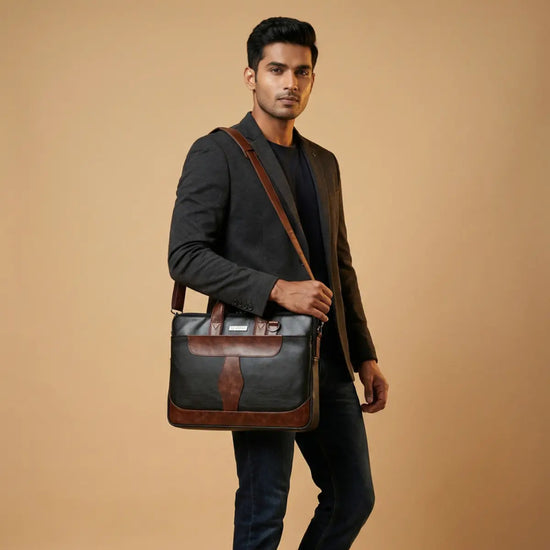 Summit Vector Laptop Messenger Bag - Black