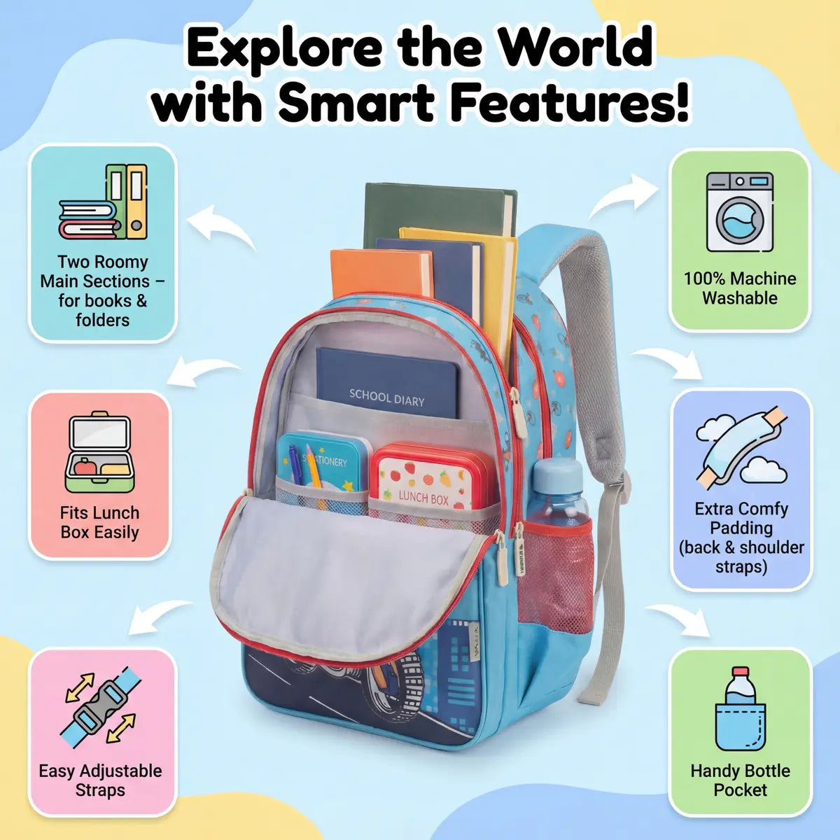 Everyday Essentials Elementary School Bag - Dinosaur