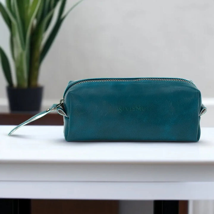 Timeless-Leather-Round-Coin-Pouch-Teal-Blue