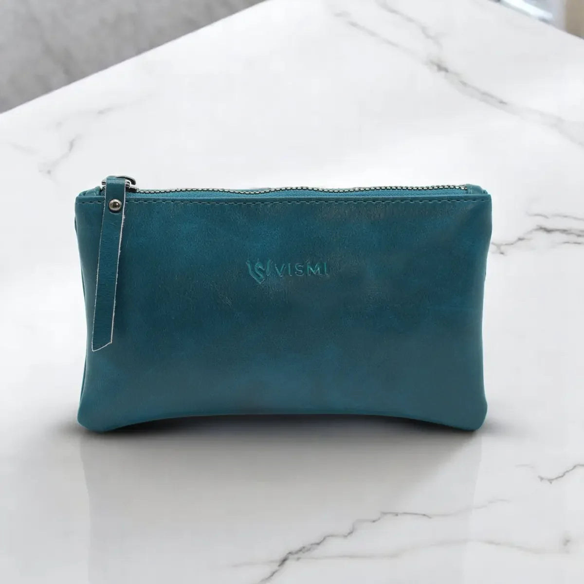 Timeless-Leather-Flat-Pouch-Bag-Teal-Blue