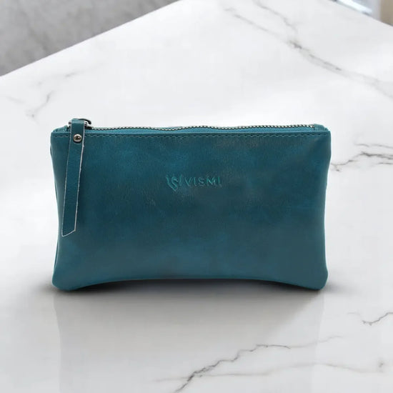 Timeless-Leather-Flat-Pouch-Bag-Teal-Blue