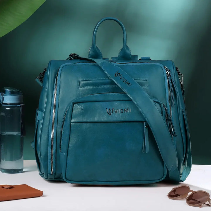 Timeless-Backpack-Messenger-Diaper-Bag-Teal-Blue