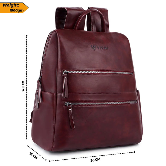 Elegant-Wine-Laptop-Backpack–Timeless-ProGear-Multi-Purpose-Bag
