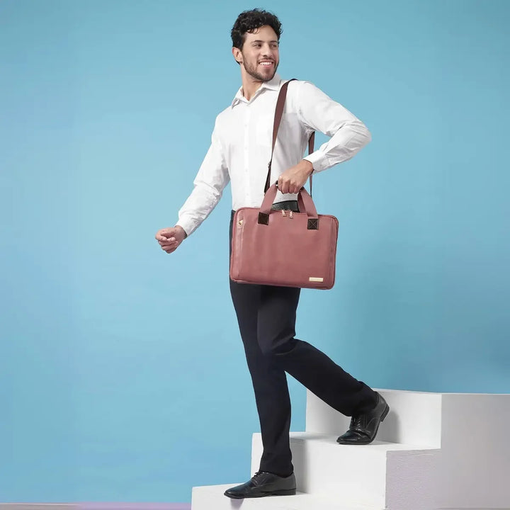 timeless-unity-laptop-messenger-bag-blush-pink-side-view