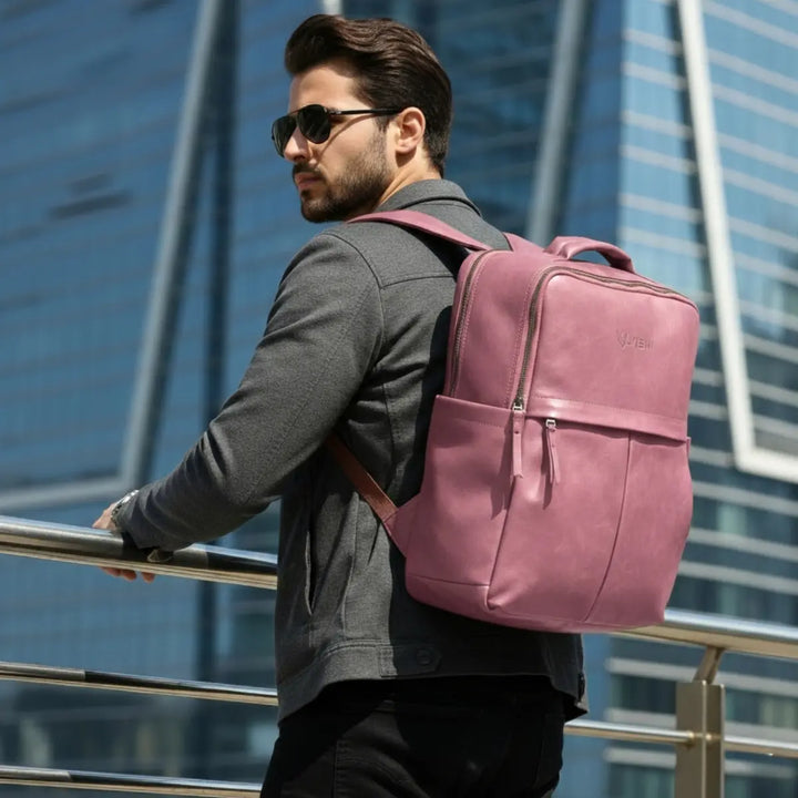Elegant-Blush-Pink-Laptop-Backpack-Timeless-Voyager-Office-College-Bag