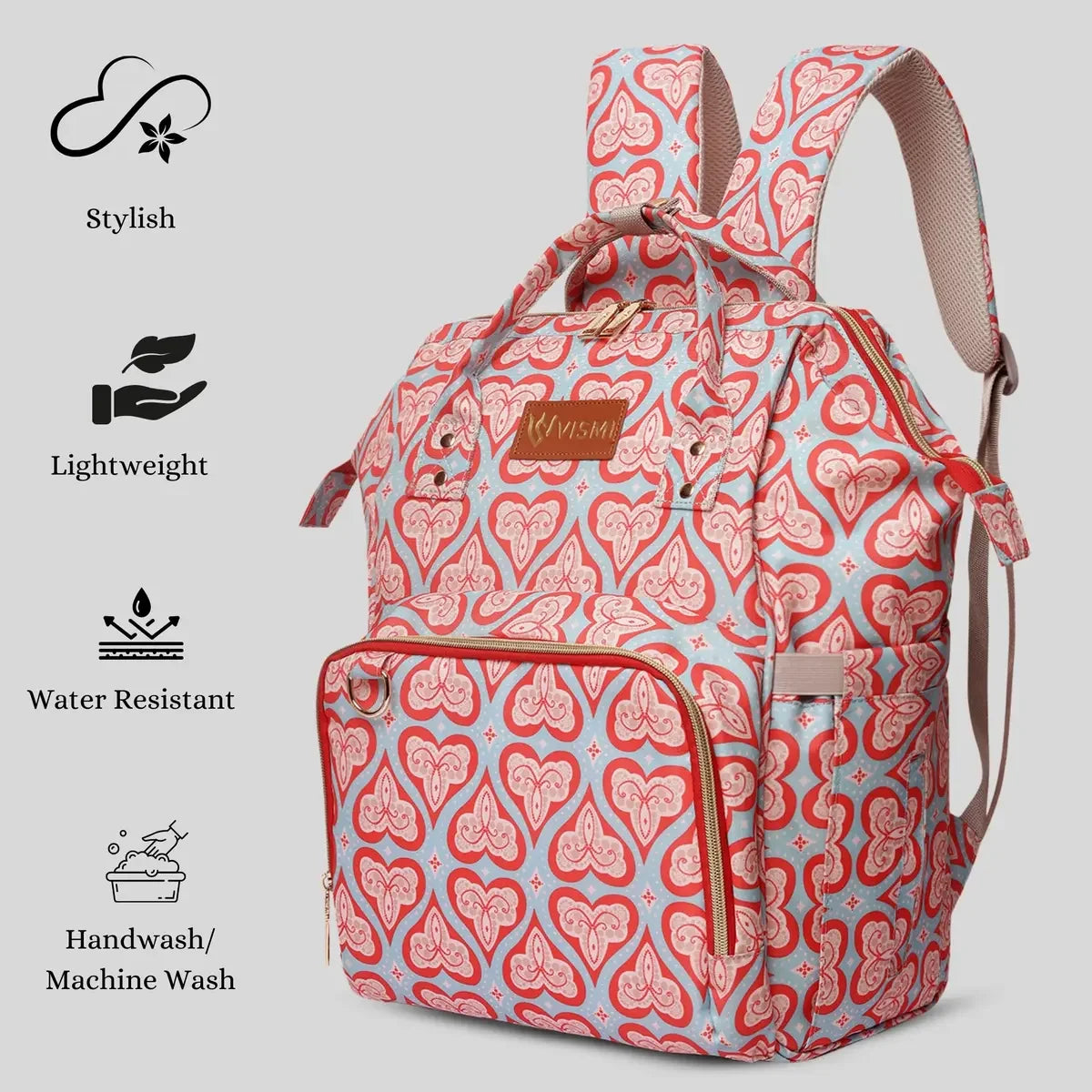 Snappy-Zappy-Red-Hearts-Multipurpose-Diaper-Bag