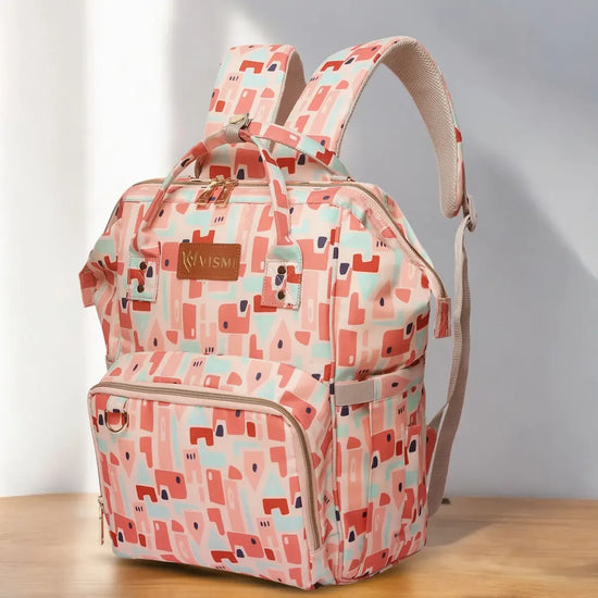 Snappy-Zappy-Backpack-Diaper-Bag-Geometric-Pink