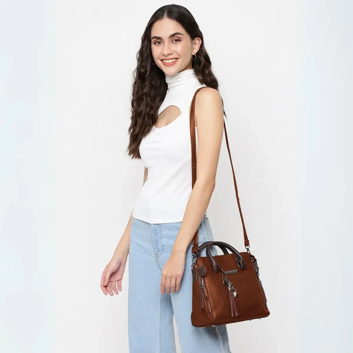 Timeless-Elegance-Satchel-Handbag-Tan-Stylish-Front-View