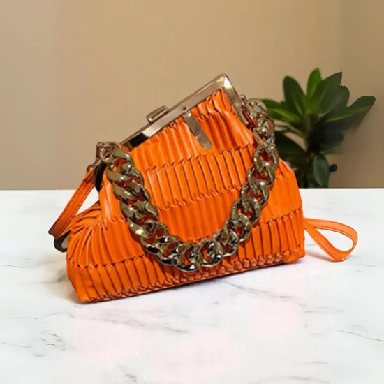 Chic-Orange-Womens-Handbag