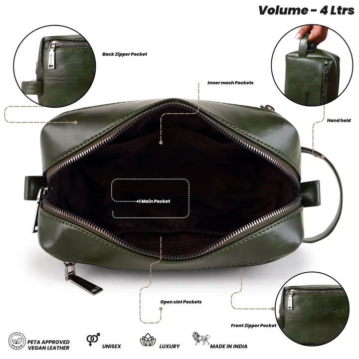 Olive-Green-Toiletry-Pouch–Timeless-Travelmate-Bag