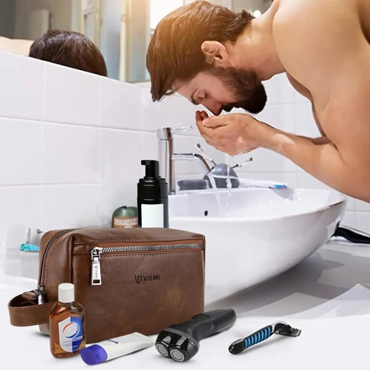 Durable-Coffee-Brown-Toiletry-Organizer–Timeless-Travelmate-Pouches