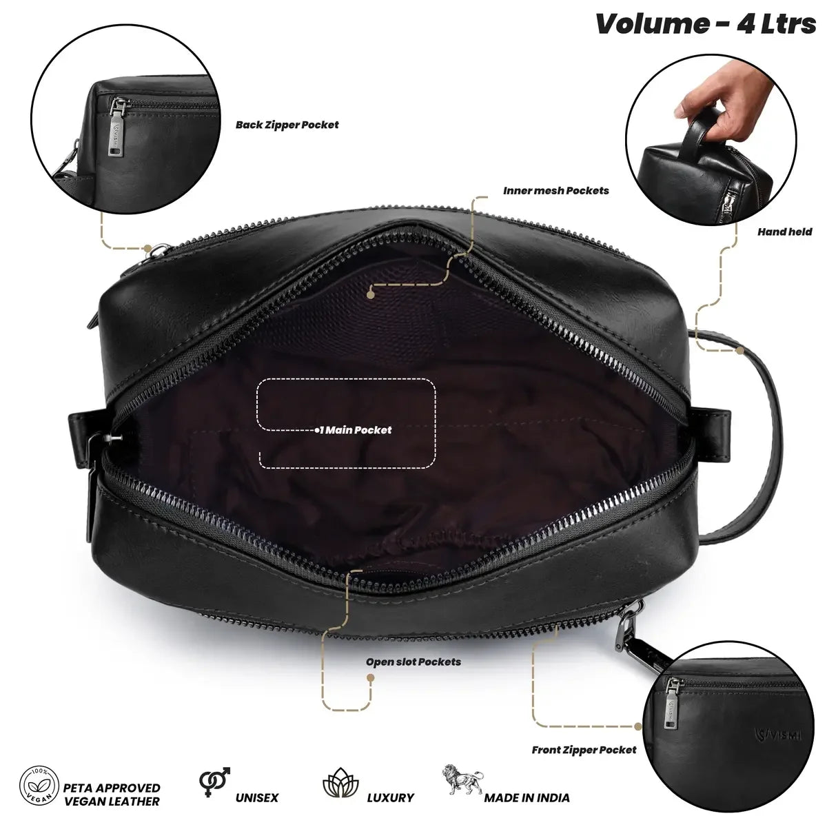 Black-Toiletry-Pouch–Timeless-Travelmate-Bag