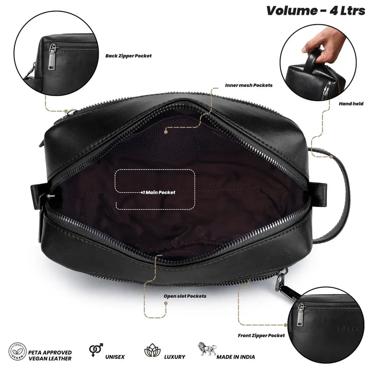 Black-Toiletry-Pouch–Timeless-Travelmate-Bag