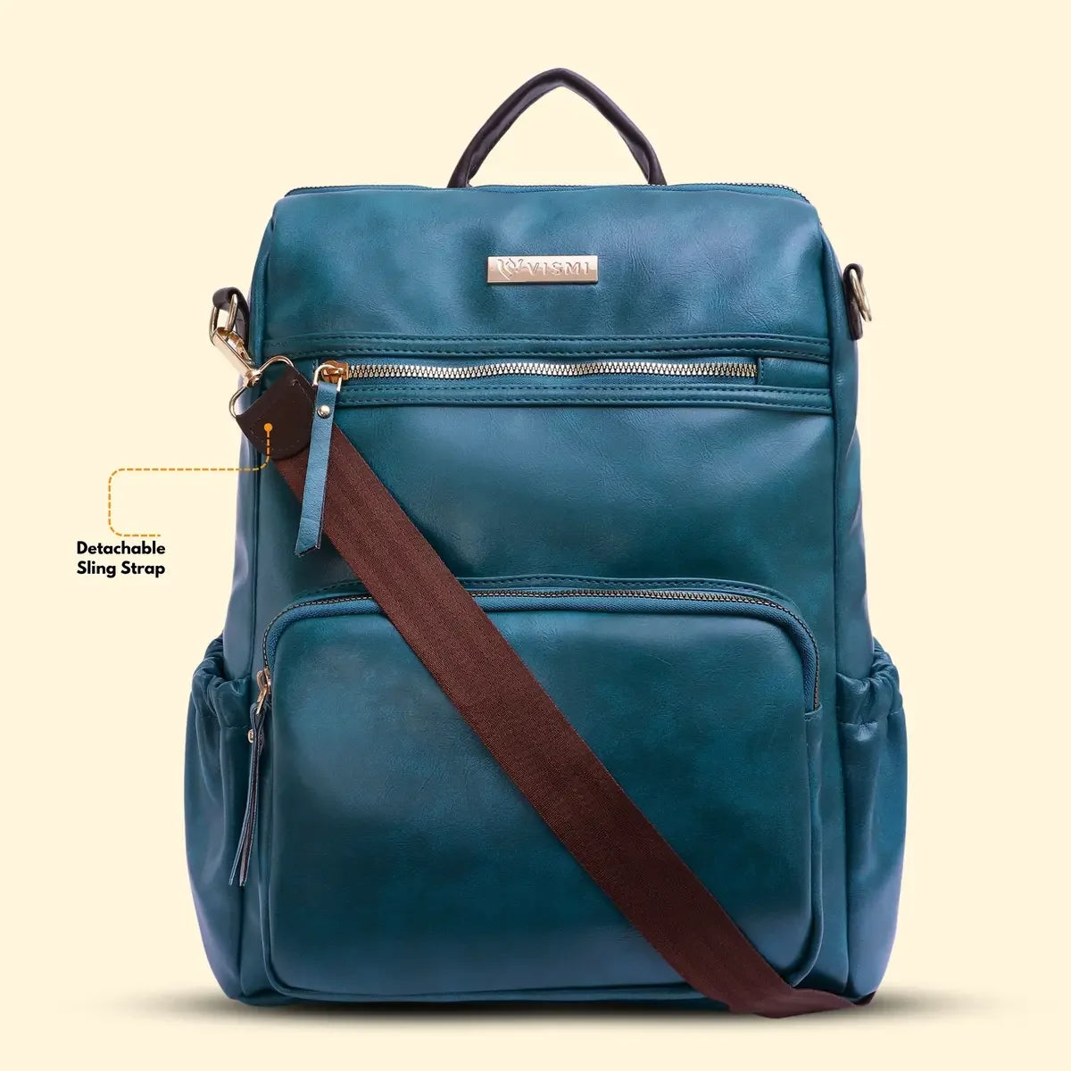 Timeless Diva Women Laptop Backpack - Teal Blue