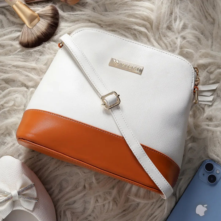 Timeless-Luxe-Womens-Sling-Bag-White-Elegant-Design-for-Women
