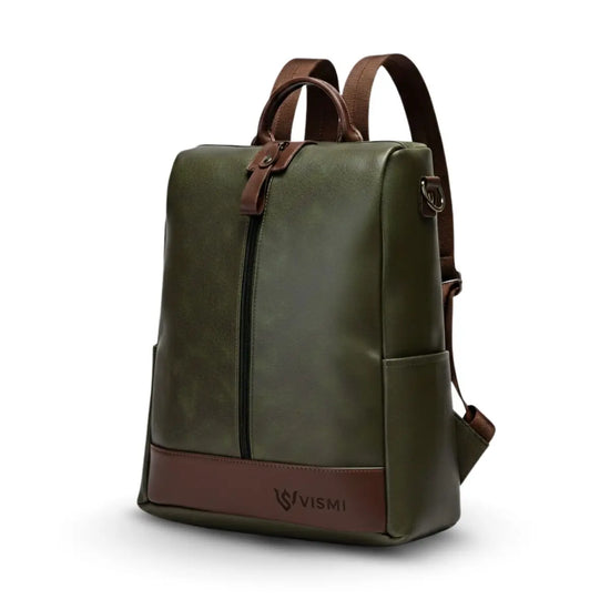 Timeless Aura Women Backpack Handbag - Olive Green