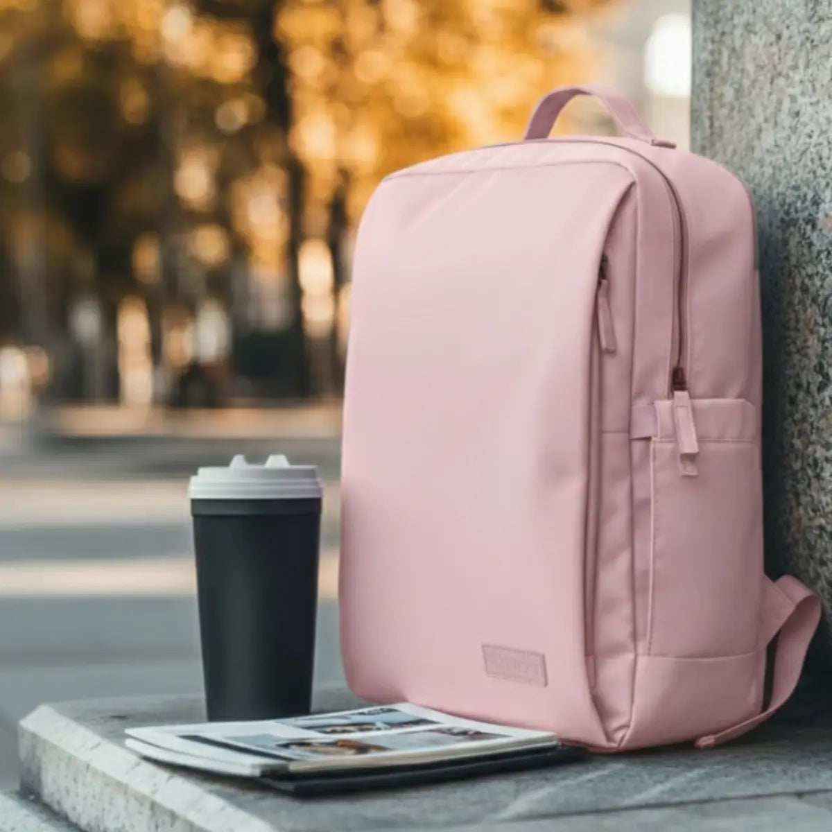 Everyday Essentials Pink Travel Laptop Backpack – stylish office and college bag