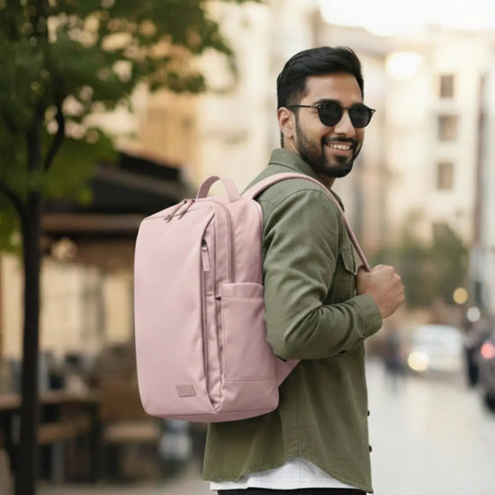 Everyday Essentials Pink Travel Laptop Backpack – stylish office and college bag