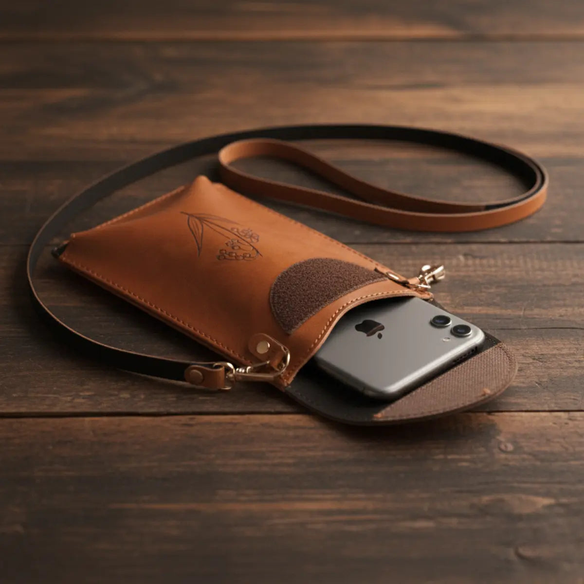 Personalized Vegan Leather Crossbody Phone Bag