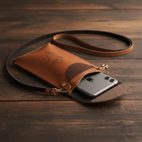Personalized Vegan Leather Crossbody Phone Bag