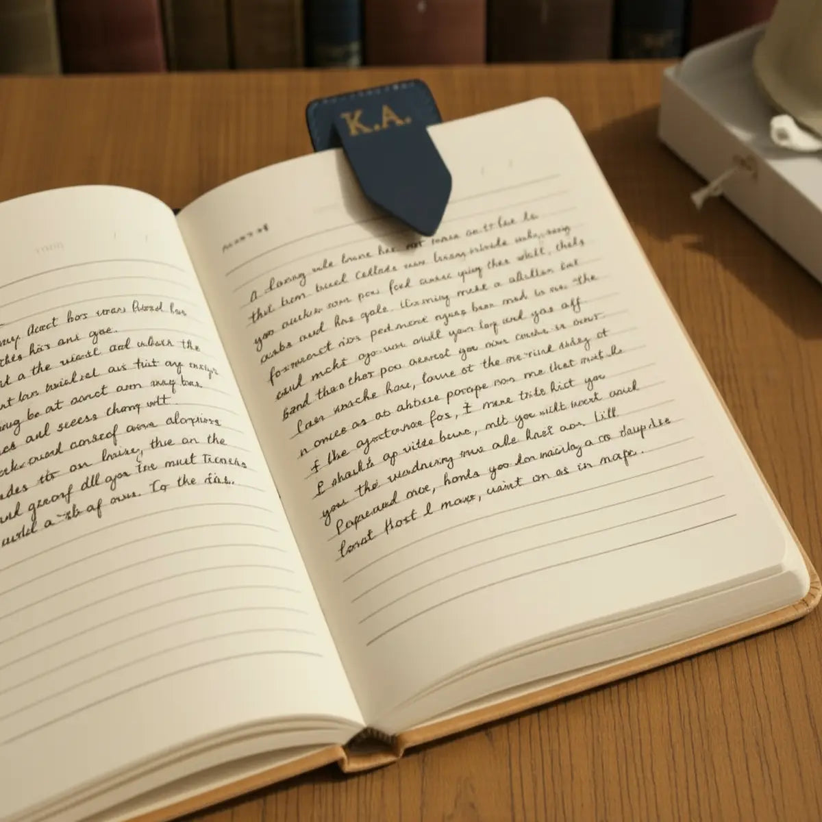 Personalized Vegan Leather Bookmark