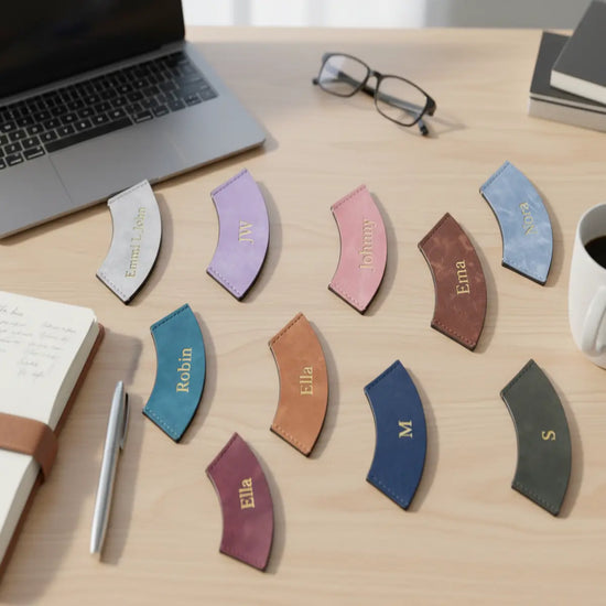 PU Vegan Leather Customized Bookmark Pack of 10 with Multiple Color