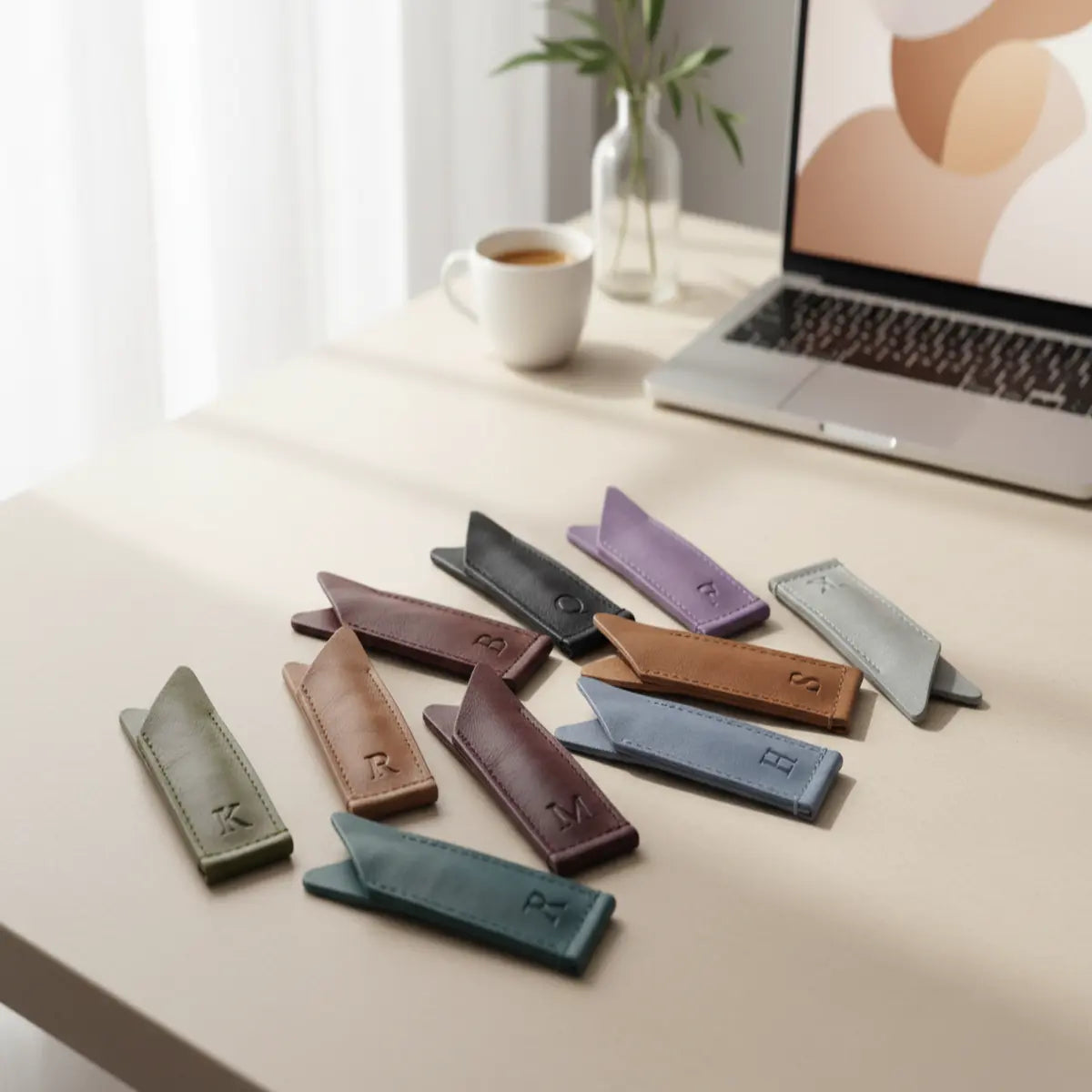 Personalized Vegan Leather Bookmark - Pack of 5