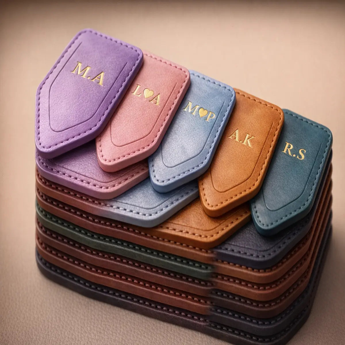 Personalized Vegan Leather Bookmark