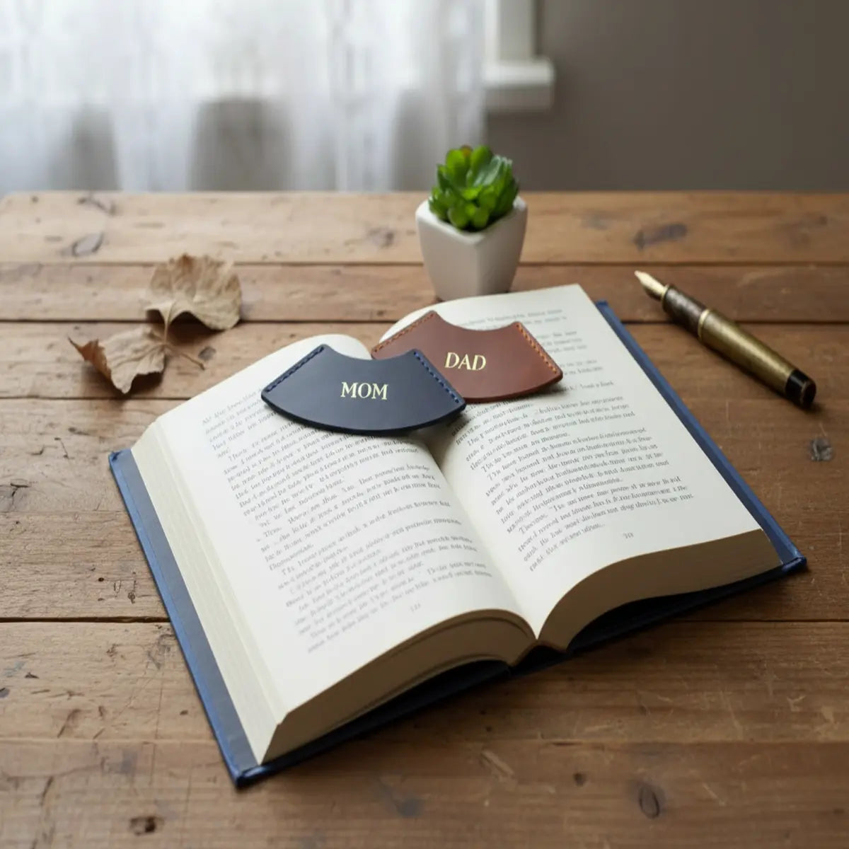 PU Vegan Leather Customized Bookmark Pack of 10 with Multiple Color