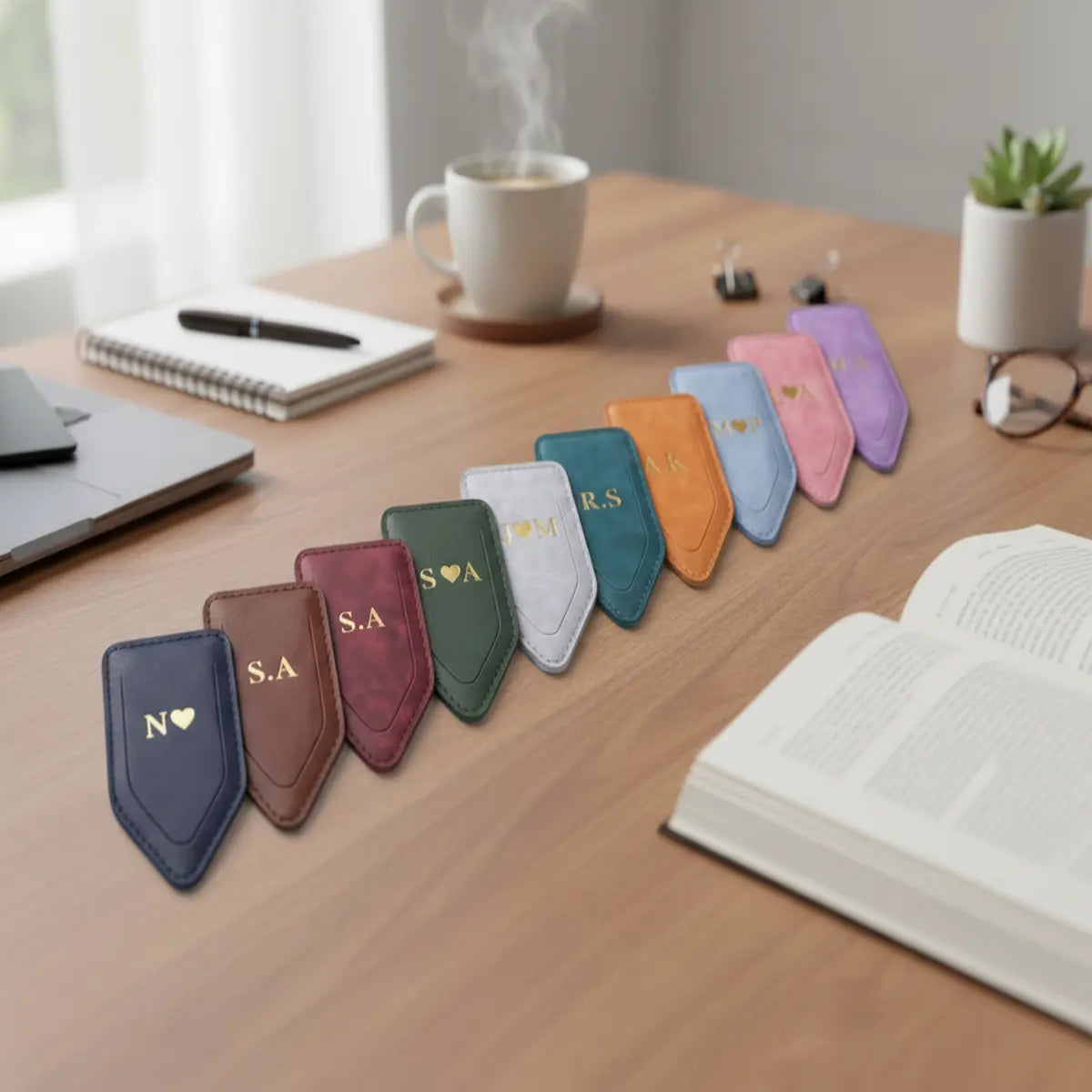 Personalized Vegan Leather Bookmark